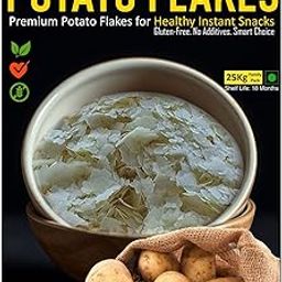 AspKom Potato Flakes (Aaloo Flakes) | Bulk Family Pack 25Kg | Instant Aloo Mesh | Dehydrated & Dried Potato Powder | No Boiling, No Peeling | Ready-to-Use | GLUTEN-FREE | Ideal for Catering, Cloud Kitchen & Fasting-image-3