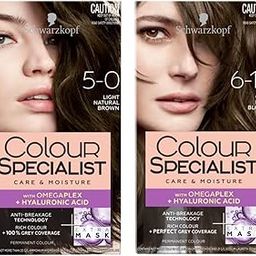 Schwarzkopf Colour Specialist Permanent Hair Colour, 165ml - 6.16 Cool Dark Blonde & Schwarzkopf Colour Specialist Permanent Hair Colour, 165ml - 5.0 Light Natural Brown Combo-image-32