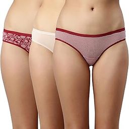 CB01 Cotton Bikini Panties For Women Pack Of 3, Full Coverage Cotton Low Waist, Antimicrobial & Stain Release Technology | Color and Prints May Vary-picture-34
