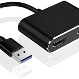 CARE CASE®Dual Hdmi Adapter External Video Adapter Projector HDTV, Support Windows XP 7/8/10/11, Mac iOS (Not Support Linux)-picture-23