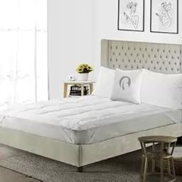 Rajasthan Crafts Super Soft 600 GSM Quilted Microfibre Mattress Padding/Topper | Breathable - Hypoallergenic Mattresses Pad for Comfortable Sleep | Single Bed Size (36x72 inch | 3x6 feet, White)-6