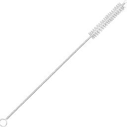 MAPPERZ Long Straw Cleaning Brush Stainless Steel Nylon Thin Pipes Drinking Straw Cleaning Brushes/Straw Brushes with Tiny Bristles, Silver, Pack of 2-13