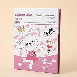 classic-hub Complete Coloring Book Set with 8 Double-Sided Color Pencils and 2 Books : Ideal Art and Craft Drawing Kit for 3+ Years Old Boys/Girls - Cute Bunny-image-72