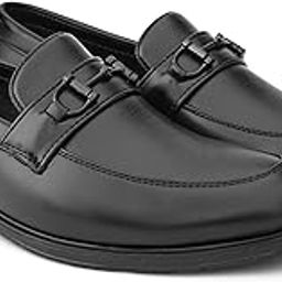 Mens vintedge Stylish Slip-On Formal Loafers PU Leather Shoes with Buckle for Office, Party Lightweight & Comfortable-image-2