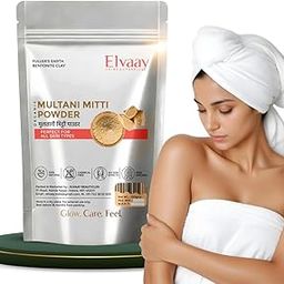 Elvaay Natural Multani Mitti Powder | Unique Body Scrub For Overall Skin & Hair Health | Removes Acne, Pimples, Dead Cells | Provides Natural Tighteness & Brighteness-8