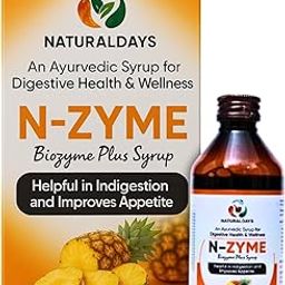 Naturaldays N-ZYME Ayurvedic Biozyme Plus Syrup for Indigestion Relief & Improved Appetite – 200ml Herbal Digestive Tonic-image-1
