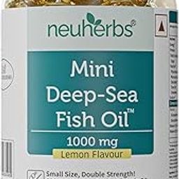 Neuherbs Mini Deep Sea Fish Oil Omega 3 Capsule 1000Mg- 60 Softgels for Men & Women |2X Omega 3 with 360Mg Epa & 240Mg Dha | Fish Oil Capsules with Vitamin D3 & E -Lemon Flavour, 71 grams-9