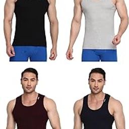 Men's Striped Regular Fit Vest (Colors-204-Derby-B1-G1-N1-Wn1-75_Multicolour-image-10
