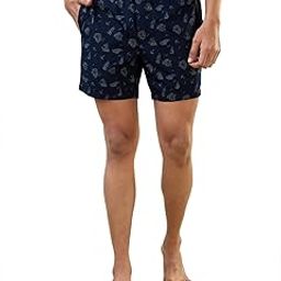 Men Regular Fit Print Pattern Pure Cotton Flat Front Boxer-image-19