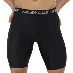 Men's Nylon Sports Half Compression Pant (Black)-46