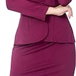 Women's Formal Office Business Work Jacket Skirt Suit Set-image-50