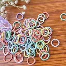 Radhya Accessories 90 pieces Sleek Cotton Hairties for Baby Girls Ponytail holders Cotton Rubberband for babies 2 CM small hairties hairbands for toddlers Gift for Kids Hair accessories for Kids (Pastel Multicolor)-image-7