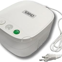 iGRiD Ultra Compact & Low Noise Compressor Nebulizer For Children & Adults, Nebulizes Liquid Medication, For Cold, Asthma & Respiratory Diseases-24