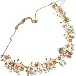 Traditional Jewelry Rajwadi item Handmade with Meenakari Gold Plated Doli Kamarband/Tagdi/Belly Chain/Waist Band for Women Dulhan and Girl for Indian occasion up to 38 Inch-image-61