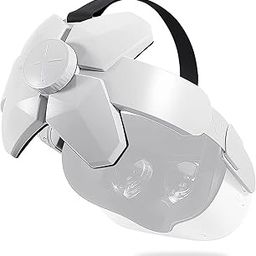 ELECDON Adjustable Headband Compatible for Meta Quest 2, Oculus Quest 2 with Head Cushion, Replacement for Elite Strap Comfortable Protective Head Strap Reduce Pressure - White-10