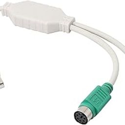 USB to PS2 Adapter Cable for Keyboard and Mouse (White)-image-0