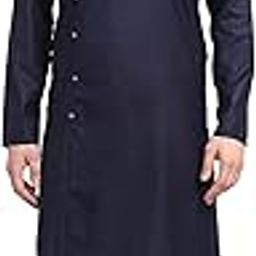 Mens Cotton Angrakha Side Cut Kurta Pyjama Set-image-13