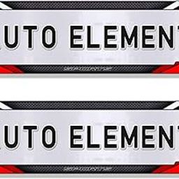 Auto Elements Car Number Plate Frame Car Licance Plate Guard Protector in Red Carbon Fiber Design (Pack of 2 Universal Size for Cars)-image-2