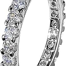 American Diamond Studded Silver Plated Finger Ring Fashion Wear Stylish Jewellery Gift for Girls & Women (PX8R102-7)-image-12