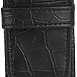 Faux Leather 2-Slot Pen Case with Secure Loop - Stylish & Durable, Perfect for Fountain Pens in Croco-Black Color-image-91