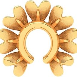 P.C Chandra Jewellers 14KT (585) Yellow Gold Half Flower Shaped Nosepin for Women & Girls - 0.37 Gram-image-46