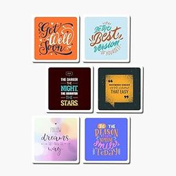 Gifteeng Motivational Quotes Magnets ? Set of 6, 4x4 Inch | Inspirational Messages for Home & Office ((Set 15))-image-26