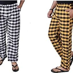 Comfortable and Stylish Cotton Check Pyjama for Men - Stay Cozy All Day Night! Pack of 2, (Free Size, Multicolor LDS11470)-image-23