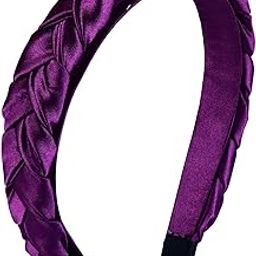 Premium Satin Silk Braided Hair Band For Girls Comfortable & Soft Hand Made Headband Beautiful Cute Fashion Accessories For Parties Function & Birthday Gifts, Pack Of 1Pcs-image-71