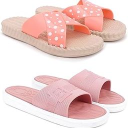 Combo Pack of 2 Slipper/Flip Flops/Slides/Clogs/Sandals for Women (Jute Vs Buckle-Multi)-image-57