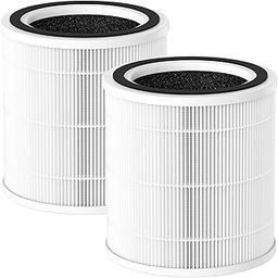 AC400 Air Purifier Filter Replacement for Purivortex AC400 Air Purifier, 3-in-1 H13 True HEPA Filtration System, White, 2 Pack-image-100