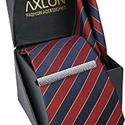 Tie for Men – Geometric Silk Neck Ties Set with Cufflinks Flower Pin, Pocket Square & Black Gift Box, Combo Necktie Sets for Office Wear, Formal Suits & Weddings (Luxe Maroon, NXSMX_149)-image-74