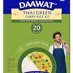 Daawat Thai Green Curry Rice Kit | Ready-to-Cook Meal with Thai Jasmine Rice, Authentic Green Curry Sauce made with Coconut Milk & Spices | Cook in 3 Easy Steps | Serves 3 | Ready in 20 Minutes | 401g-image-4
