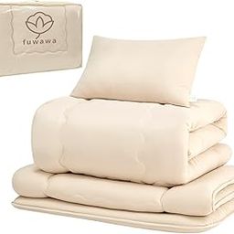 fuwawa Comforter Set, Semi-Double, 4-Piece Set, SEK Certified, Antibacterial, Deodorized, Mildew-resistant, Washable, Comforter Set, Extra Volume, 3.0 lbs (1.8 kg), Comforter, High Density Solid-7