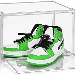 TIED RIBBONS Acrylic Clear Shoe Boxes Professional Shoes Display Case Organizer 360° Clear Plastic Stackable Sneaker Storage for Sneakerhead (Fits India/UK Size 13)-21
