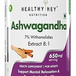 HealthyHey Nutrition Ashwagandha Powder Withania Somnifera | 100% Natural Ashwagandha Capsules - Ashwagandha Rejuvenates Mind & Body-120 Ashwagandha Capsules-image-89