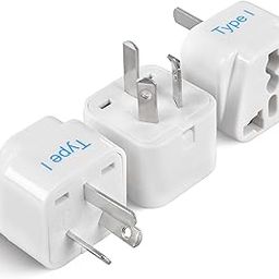 Ceptics India to Australia Adapter Plug, China, New Zealand & More - Type I - CE Certified - RoHS Compliant - White - 3 Pack-24