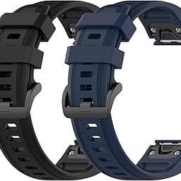Compatible with Garmin Approach S70 47MM Band Soft Silicone Bands Sport Watch Strap Replacement Adjustable Wristband for Garmin Approach S70 47MM/ Approach S62/ Approach S60-3