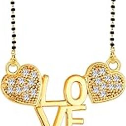 Lovely letter T Gold plated Valentine Latest Mangalsutra Brass Mangalsutra.-image-52