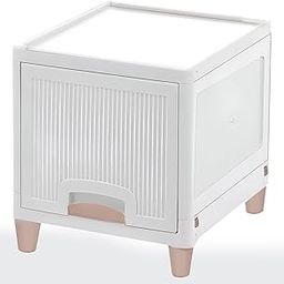 Pivalo 1 Unit Storage Cabinet Modular Box Foldable Cupboard Multipurpose Living Room Bedroom Clothes Wardrobe and Organizer Rack for Home Kitchen Office (Pack of 1, White)-13