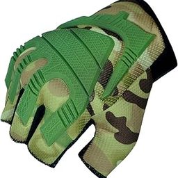 ZaySoo Nylon Tactical Leather Gym Gloves for Professional Weightlifting, Fitness Training and Workout | with Half-Finger Length, Wrist Wrap for Protection | and Tactical Thumb- Army Green-image-65