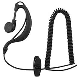 UniQMart Receive/Listen Only Headset Security G Shape Earpiece with 3.5mm Connector for-11