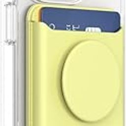 PopSockets Phone Wallet with Expanding Grip and Adapter Ring for MagSafe, Phone Card Holder, Wireless Charging Compatible, Wallet Compatible with MagSafe, Cute PopSockets - Butter Yellow-image-32