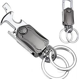 5-in-1 Stylish Keychain for Women & Men - 360° Rotation Carabiner with Bottle Opener, Phone Holder, and Decompression Spinner Durable Zinc Alloy Multi-functional Keychain bike and car-picture-7