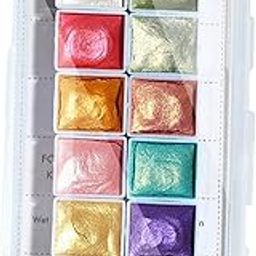 MYADDICTION 6 Colors Glitter Shimmer Solid Watercolor Painting Palette DIY Nail Art 04-image-42