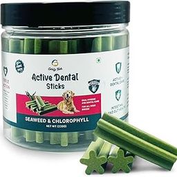 Goofy Tails Active Dental Sticks, Dog Treats Vegetarian, Dental Sticks for Dogs, Chew Sticks for Dogs, Dog Treats for Adult Dog and Puppies, Dog Chew Stick (Seaweed, 220g) (Pack of 1)-picture-27