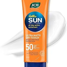 Joy Hello Sun Ultra Matte Sunscreen SPF 50 PA ++++ (100ml) | Protects & Controls Oil | Ultra Light, Water Resistant & No White Cast | For Oily, Normal, Sensitive and Combination Skin-image-4