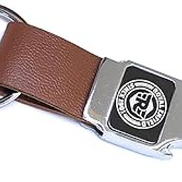 Metal Leather Opner Keychain for royal enfield Bike 1901 Logo on. Brown Colour Key Chain ()-16