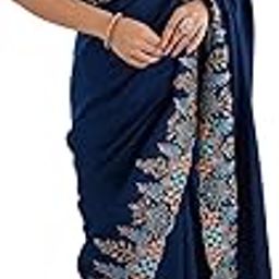 Women's Georgette Embellished Saree With Unstitched Blouse Piece (RADHA2201_RX_Parent)-image-2