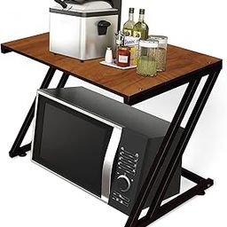 KYZEN Deluxe Microwave Oven OTG Stand for Kitchen Counter, Toaster Organizer, Extra Storage with Side Hooks for Home & Kitchen Appliances 1Z_Deluxe-image-17