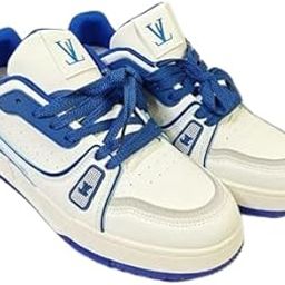 LV Shoes White Blue-image-7